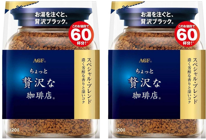 AGF 微奢華咖啡店 箴言藍袋咖啡, 2包, 120g, 1入