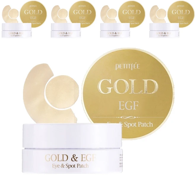 쁘띠페 골드 EGF 하이드로겔 아이 패치 1.1g x 60p + 스팟패치 0.6g x 30p, 5개 - 쿠팡