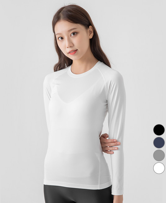 캐럿 여성용 긴팔 기능성 티셔츠