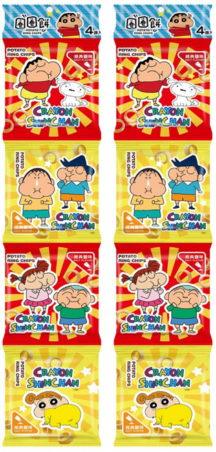 SUNFRIEND 蠟筆小新圈圈餅 四連, 64g, 2組