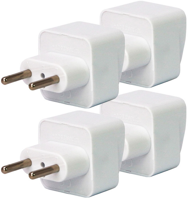 Kinyo 旅行萬用轉接頭 J-15, 白色, 4個