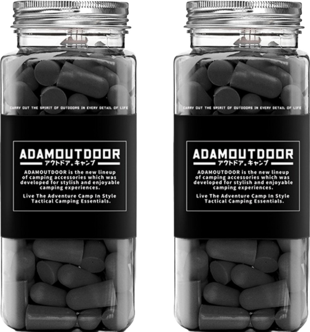 ADAMOUTDOOR 彈型拋棄式降噪隔音耳塞 120顆 NRR31分貝 SNR38分貝, 2罐