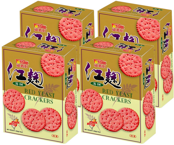 福義軒 紅麴薄餅, 220g, 4盒