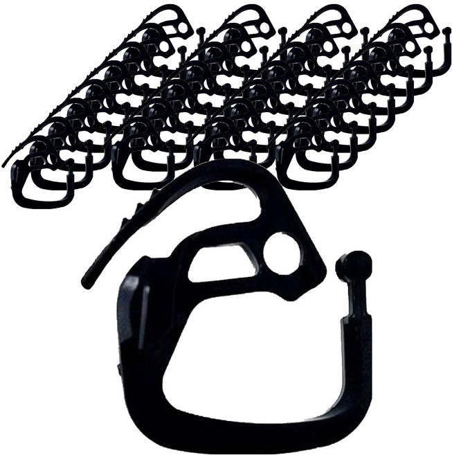 올쉴드 그늘막 차양막 고정클립 100p, 01 블랙