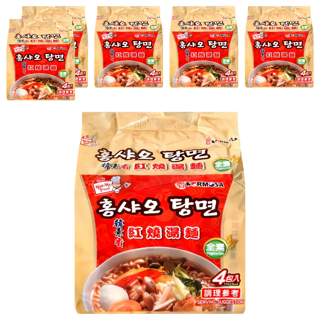 KORMOSA 韓寶 韓素香紅燒湯麵 全素 110g, 24包