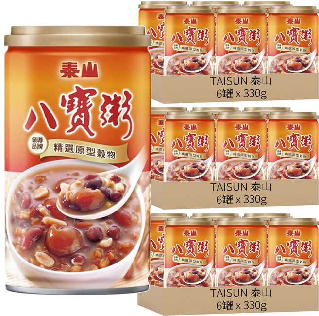 TAISUN 泰山 八寶粥, 330g, 18罐