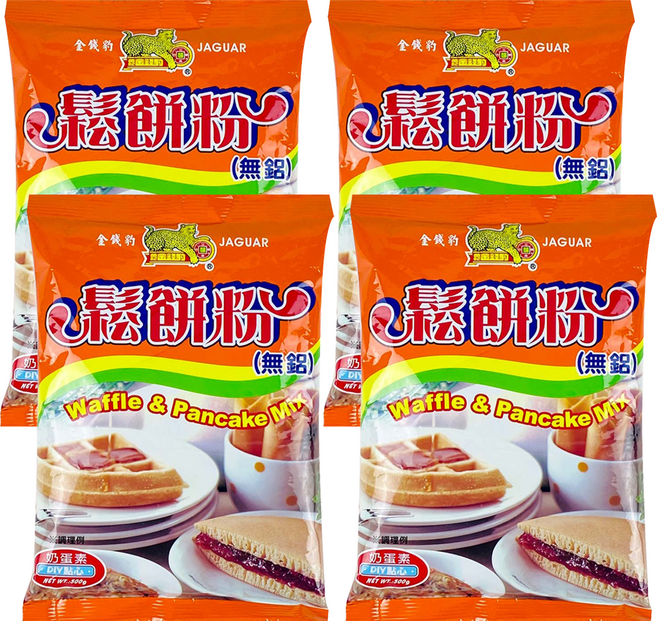 金錢豹 鬆餅粉, 500g, 4包