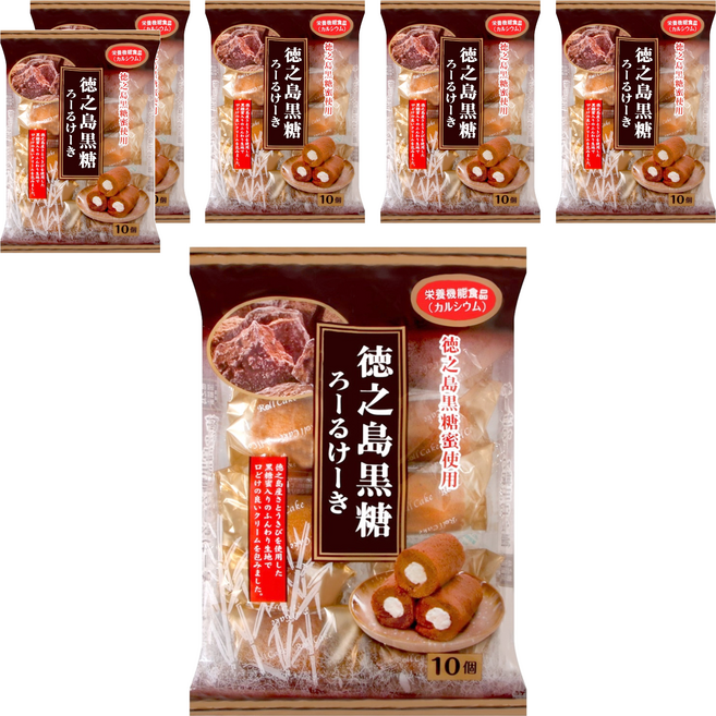 山內製菓 德之島黑糖味蛋糕捲, 160g, 6袋