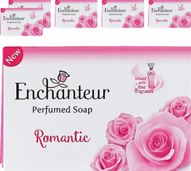 Enchanteur 艾詩 奢華香水皂 玫瑰茉莉, 90g, 6個