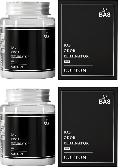 BAS 미니 플러스 생활 탈취제 코튼향 본품, 160g, 2개