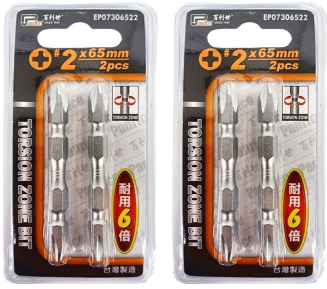 PANRICO 百利世 新型卸力起子頭 PH2 x 65mm 2入 S2特殊合金鋼, 2組