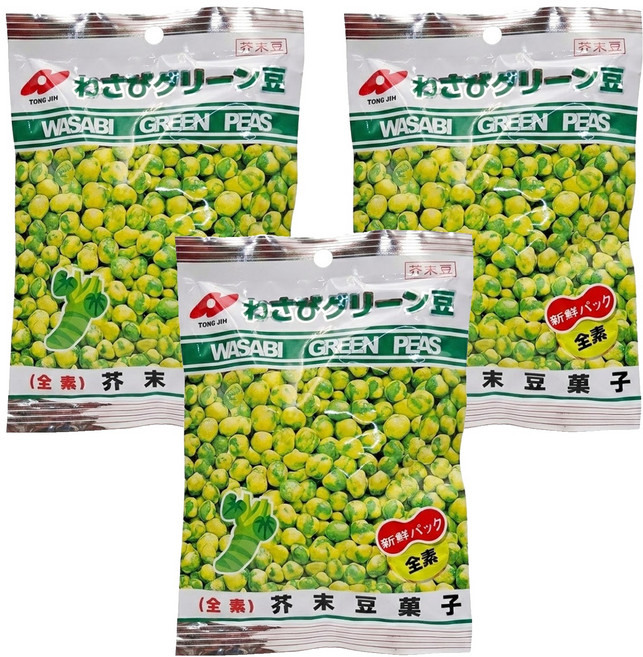 TONG JIH 統記食品 芥茉豆果子, 130g, 3包
