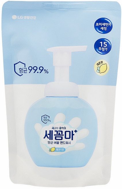 온더바디 세꼼마 항균 버블 핸드워시 레몬향 리필, 200ml, 1개