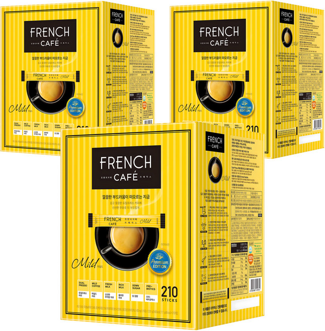 프렌치카페 커피믹스 스틱 마일드, 11.1g, 210개입, 3개