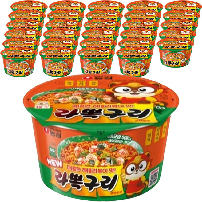 농심 라뽁구리 큰사발면 105g, 48개