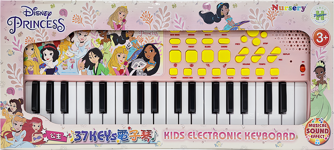 HUNDRED PICTURES 百耘圖 Disney Princess 公主 37Keys電子琴 帶音樂音效, 1個