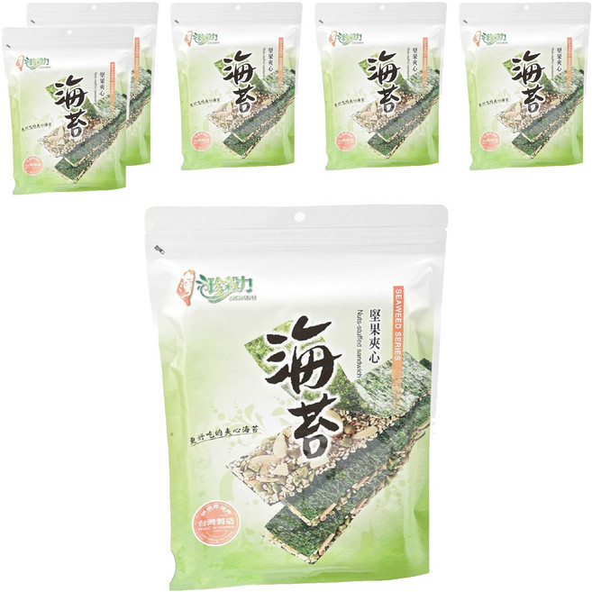 WEI SHEN FAR 維盛發 海苔堅果夾心, 40g, 6包