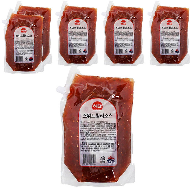 해표 스위트칠리소스, 2kg, 6개