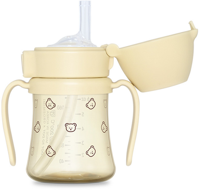 그로미미 PPSU 유아용 빨대컵, 200ml, 1개, 버터