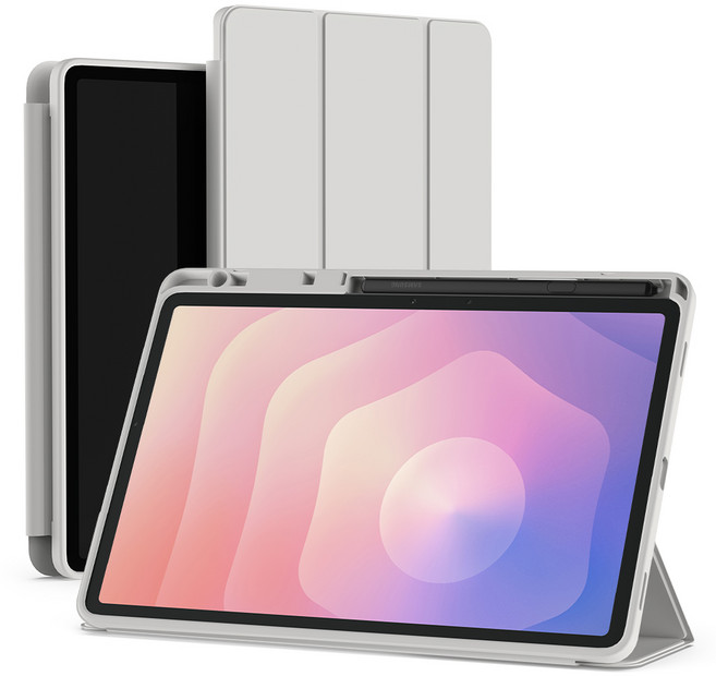 신지모루 스마트커버 펜슬 수납 태블릿 케이스, 웜 그레이, 1개