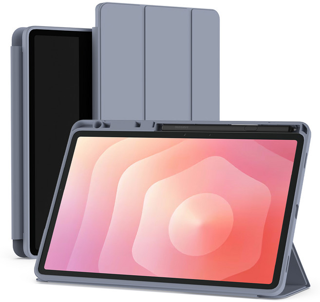 신지모루 스마트커버 펜슬 수납 태블릿 케이스, 라벤더 퍼플, 1개