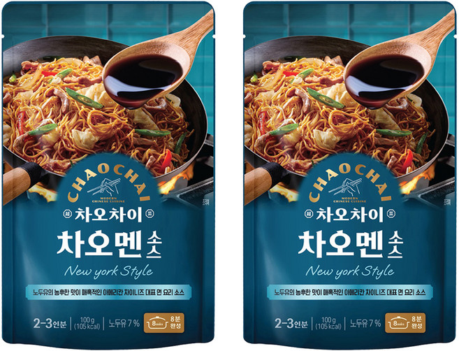 차오차이 차오멘 소스, 100g, 2개
