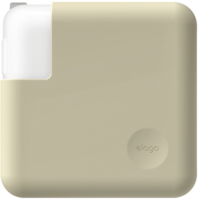 엘라고 맥북 프로 어댑터 실리콘 케이스, 클래식화이트 - 맥북13 (33cm), 1개