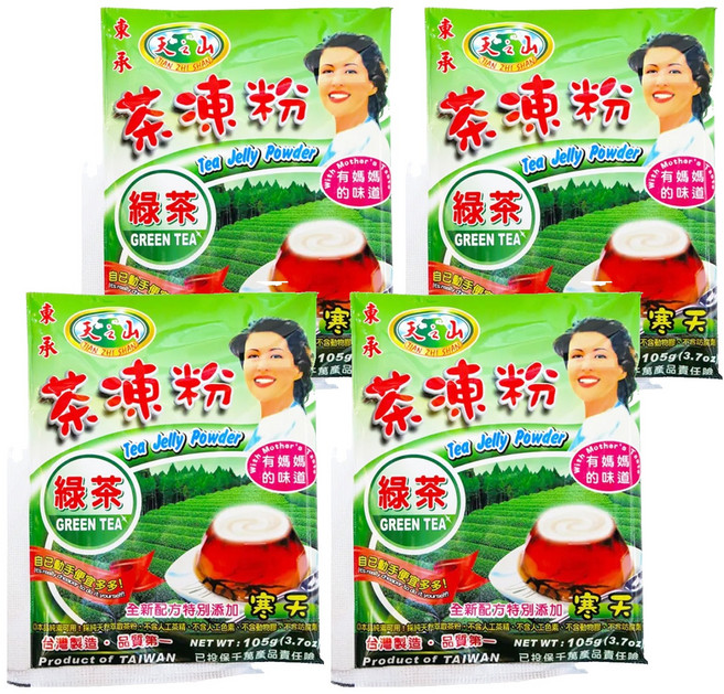 東承 天之山 綠茶茶凍粉 台灣製造, 105g, 4包
