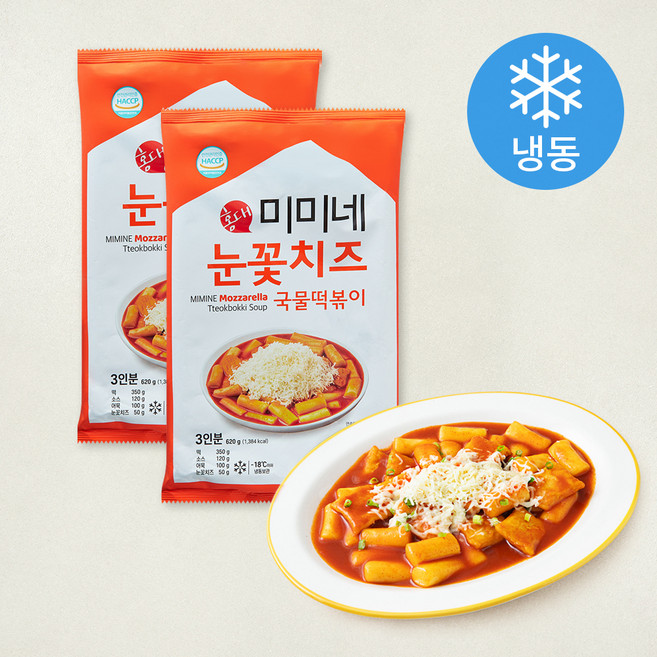 미미네 눈꽃치즈 국물떡볶이 (냉동), 620g, 2봉