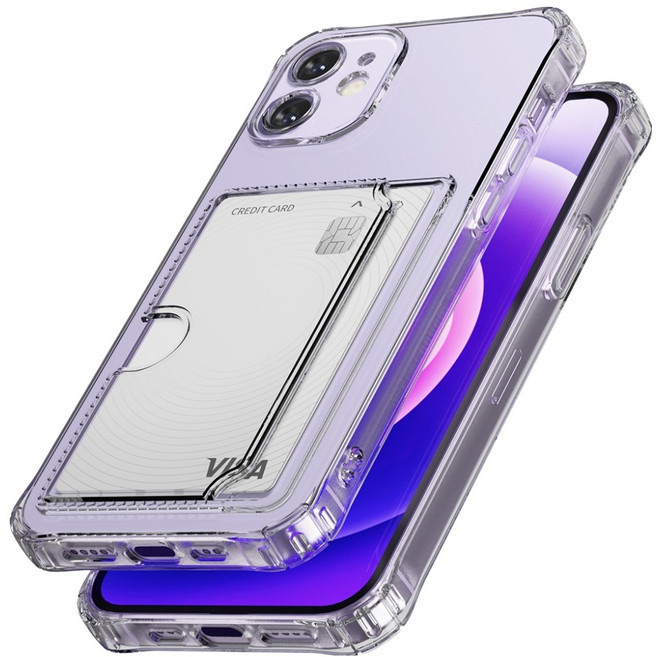 신지모루 갤럭시 아이폰 3장 수납 에어쉴드 카드슬롯 Lite 충격보호 젤리 휴대폰 케이스