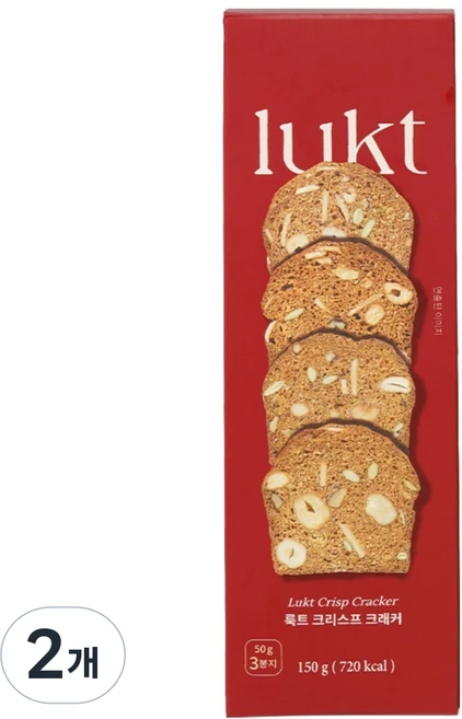 룩트 단백질 프로틴 우리밀통밀 크리스프 크래커, 150g, 2개 - 쿠팡