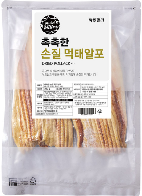 마켓밀러 촉촉한 손질 먹태알포, 200g, 1개