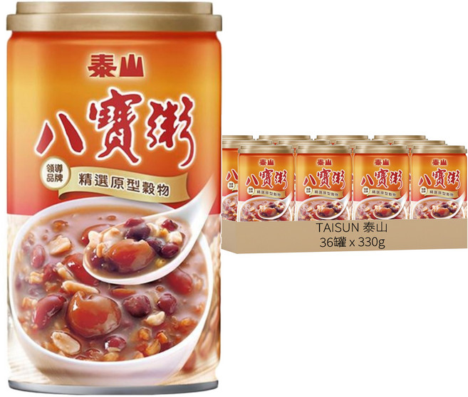 TAISUN 泰山 八寶粥, 330g, 36罐