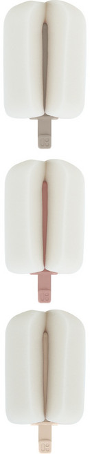 마더케이 리필형 스펀지 젖병솔 리필 3p, 1세트, 베이지 + 인디핑크 + 크림