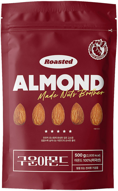 너츠브라더 구운 아몬드, 500g, 1개
