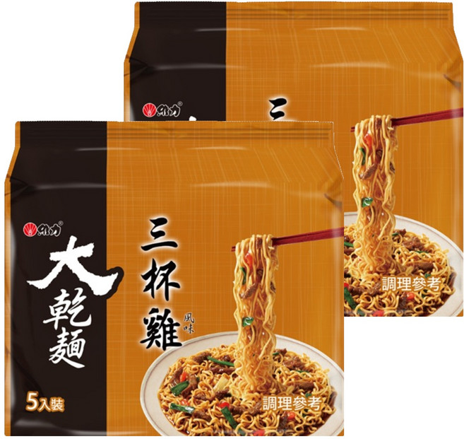 維力 大乾麵 三杯雞風味, 95g, 10包