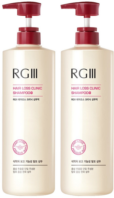 꽃을든남자 알지쓰리 헤어로스 크리닉 기능성샴푸 플로럴 우디향, 1L, 2개