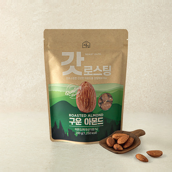 오볶집 갓 로스팅 구운아몬드, 200g, 1개