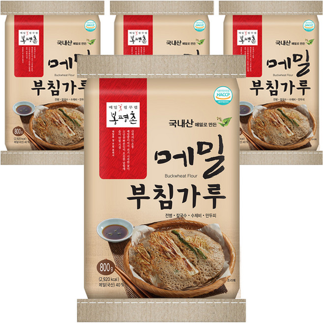 봉평촌 메밀 부침가루, 800g, 4개