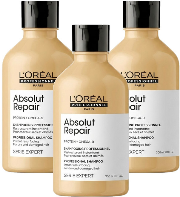 L'OREAL PROFESSIONNEL 巴黎萊雅PRO 絲漾博黃金特潤洗髮精, 300ml, 3瓶