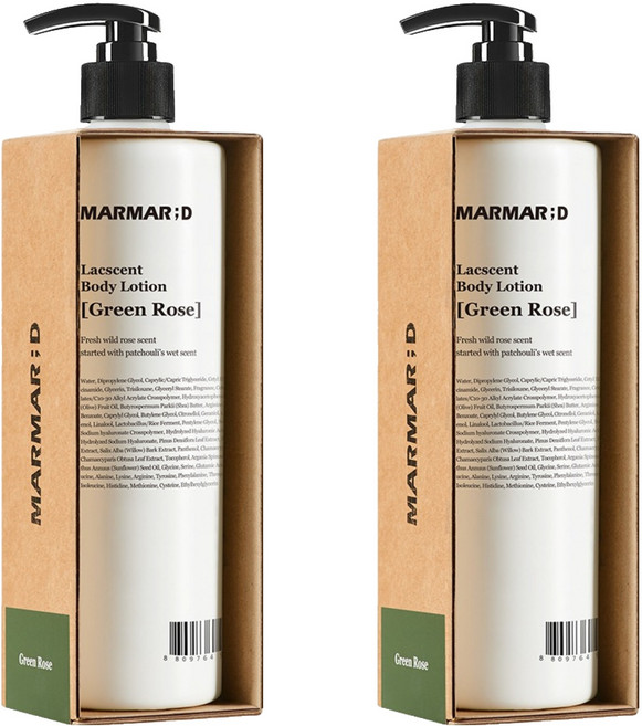 마르마르디 락센트 바디로션 그린로즈향, 488ml, 2개