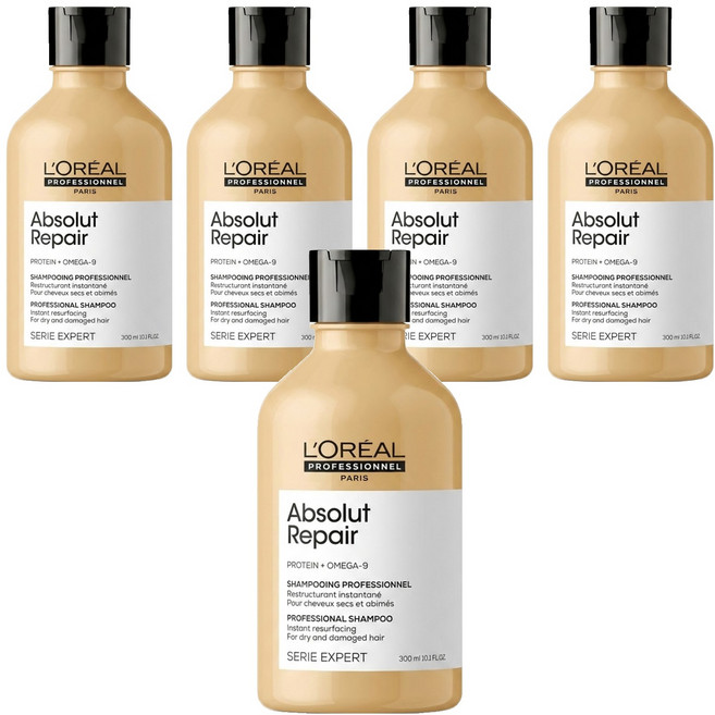 L'OREAL PROFESSIONNEL 巴黎萊雅PRO 絲漾博黃金特潤洗髮精, 300ml, 5瓶