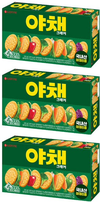 LOTTE 樂天 蔬菜風味餅乾, 83g, 3盒
