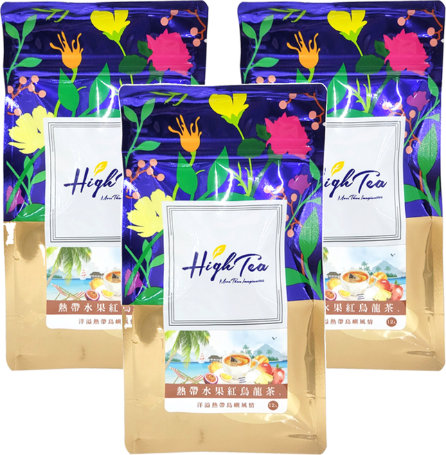 High Tea 伂橙 熱帶水果紅烏龍茶, 3.5g, 12入, 3袋