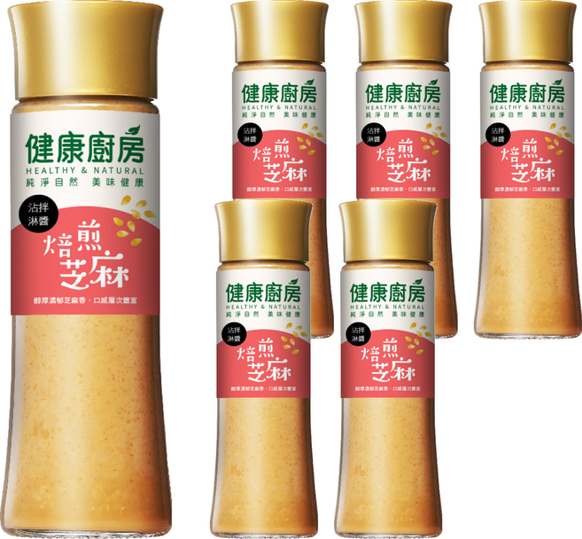 健康廚房 焙煎芝麻拌醬, 200ml, 6瓶