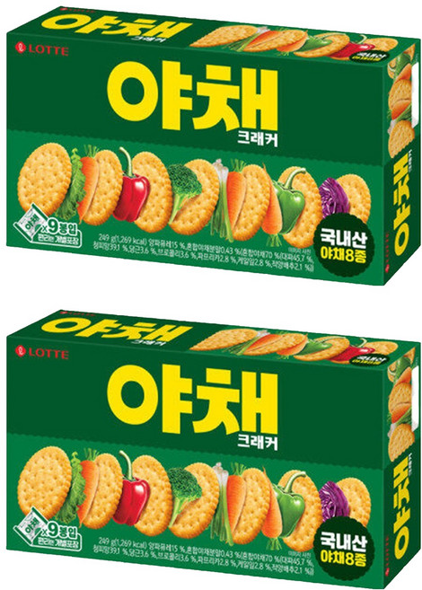 LOTTE 樂天 蔬菜風味餅乾, 83g, 2盒