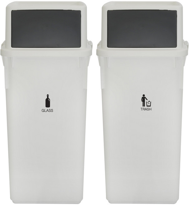 라이피스트 컬러빈 분리수거함 2p, 화이트