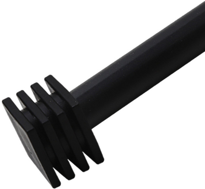 썬데코 사각캡 25 mm 커튼봉 + 조절브라켓, 블랙