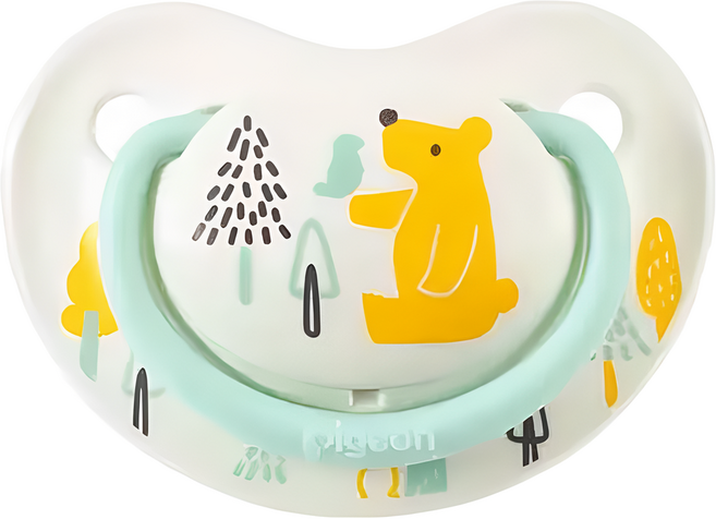 pigeon 貝親 輕量安心奶嘴 S 小象版, 0-3個月, 小熊版, 1個