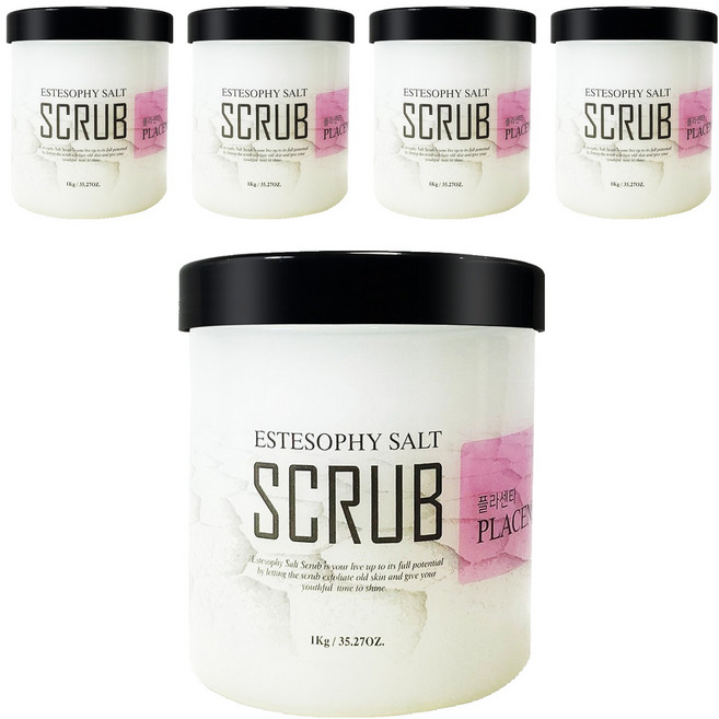 에스테소피 바디 스크럽 솔트 솝 플라센타, 1kg, 5개